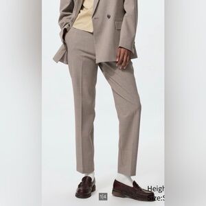NEW Uniqlo smart ankle checked pants/tall